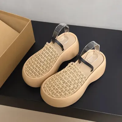 HOLLOW NICHE BREATHABLE MATCHING SKIRT SANDALS